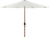 Fiji - Aluminum Patio Umbrella With Square White And Teak Base
