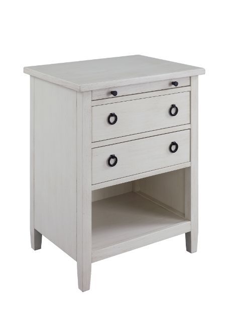 Halim - Accent Table - Antique White Finish