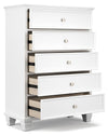 Fortman - Five Drawer Chest - White