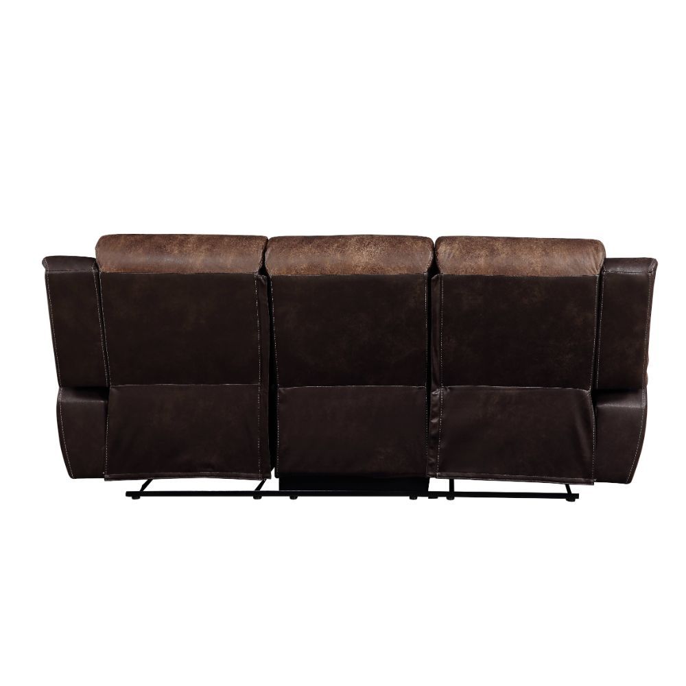 Jaylen - Motion Sofa - Toffee & Espresso Polished Microfiber