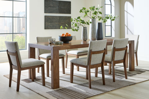 Light Brown / 7 Pc. Table, 6 Chairs