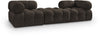 Ames - 3 Piece Boucle Modular Sofa With 1 Backless Seat