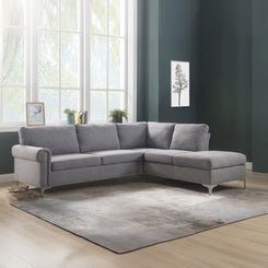 Melvyn - Sectional Sofa - Gray Fabric