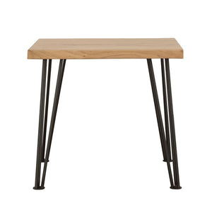 Zander - End Table With Hairpin Leg - Natural And Matte Black