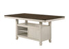 Tasnim - Counter Dining Table - Oak & Antique White