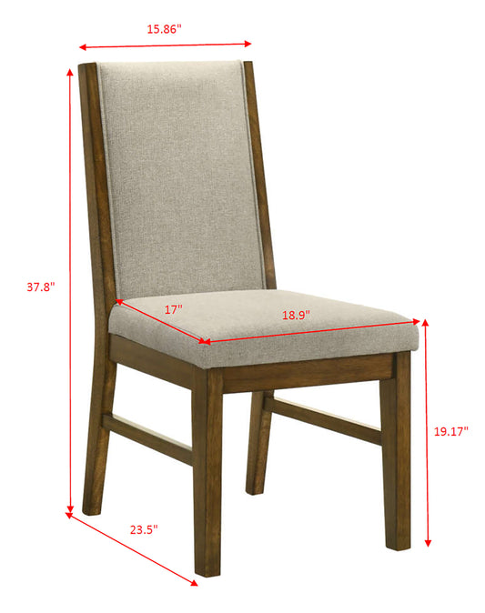 Hollister - Side Chair (Set of 2) - Gray / Dark Brown
