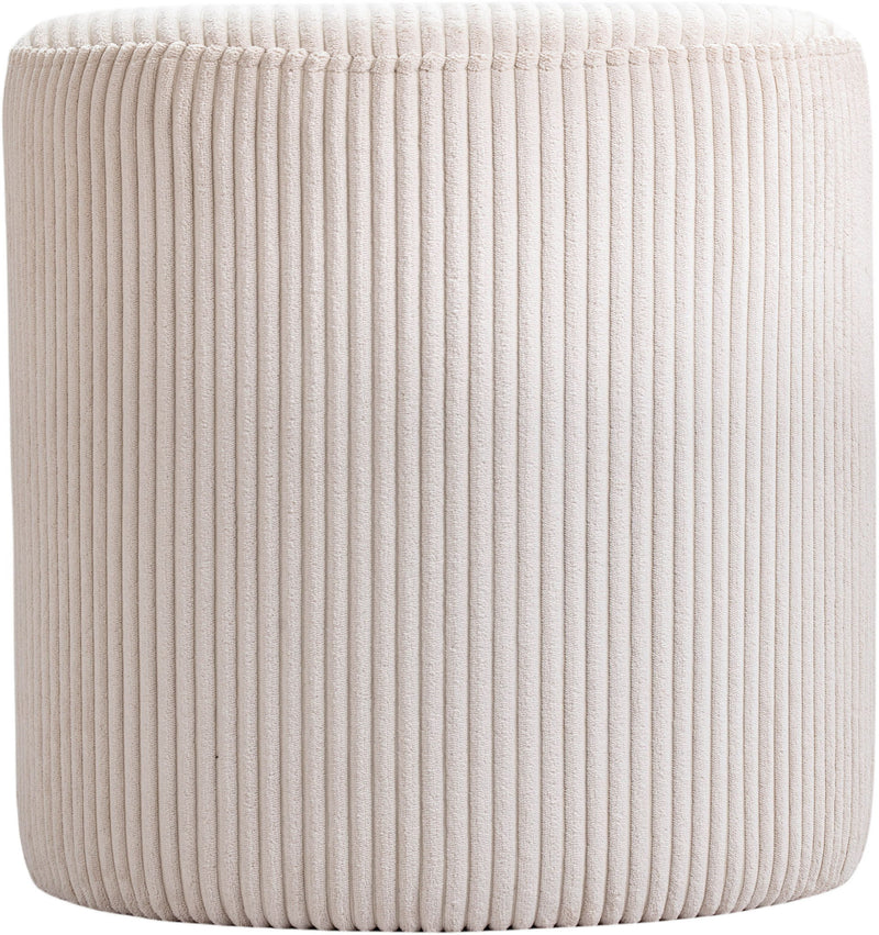 Roy - Round Microsuede Ottoman / Stool