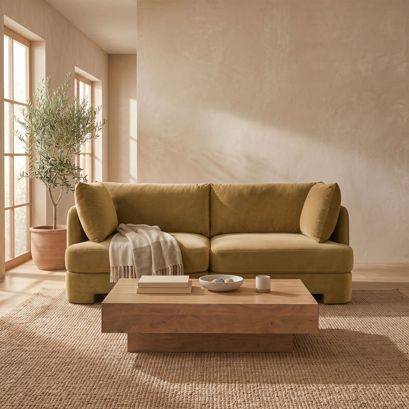 Hammond - Velvet Performance Fabric Upholstered 2 Piece Loveseat