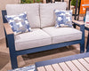 East Beach - Loveseat With Cushion - Blue