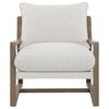 Geneva - Boucle Upholstered Wood Arm Accent Chair - Sand