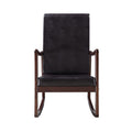 Raina - Rocking Chair - Dark Brown PU & Espresso Finish