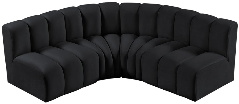 Arc - Velvet 4 Piece Corner Modular Sofa