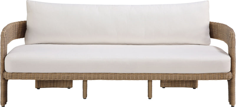 Sandbay - Olefin Water Resistant Fabric And Wicker Outdoor Patio Sofa
