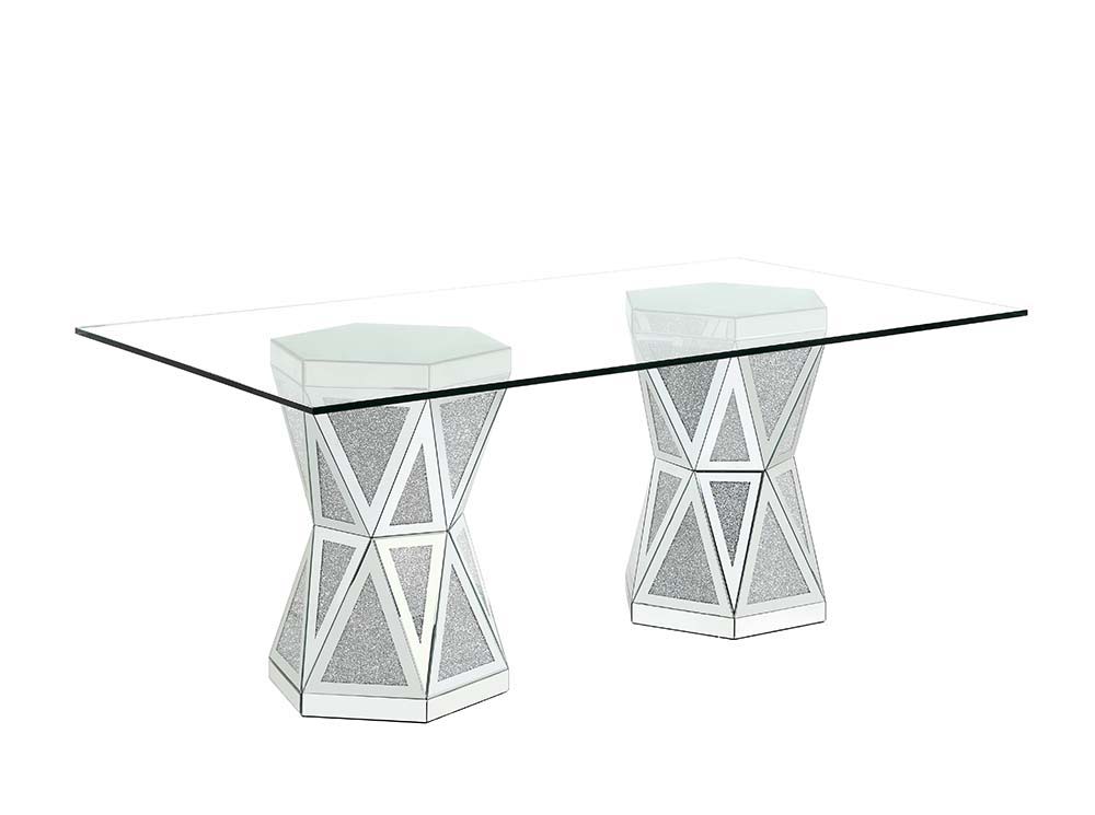 Noralie - Dining Table - Mirrored - Glass