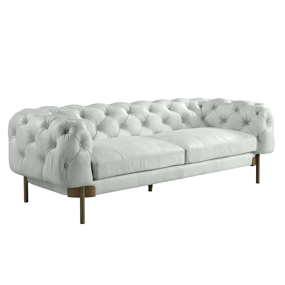 Ragle - Sofa - Vintage White Top Grain Leather