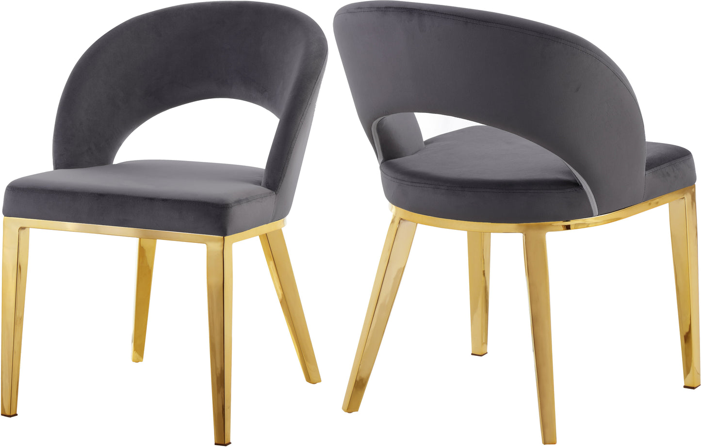 Roberto - Dining Chair with Gold Legs