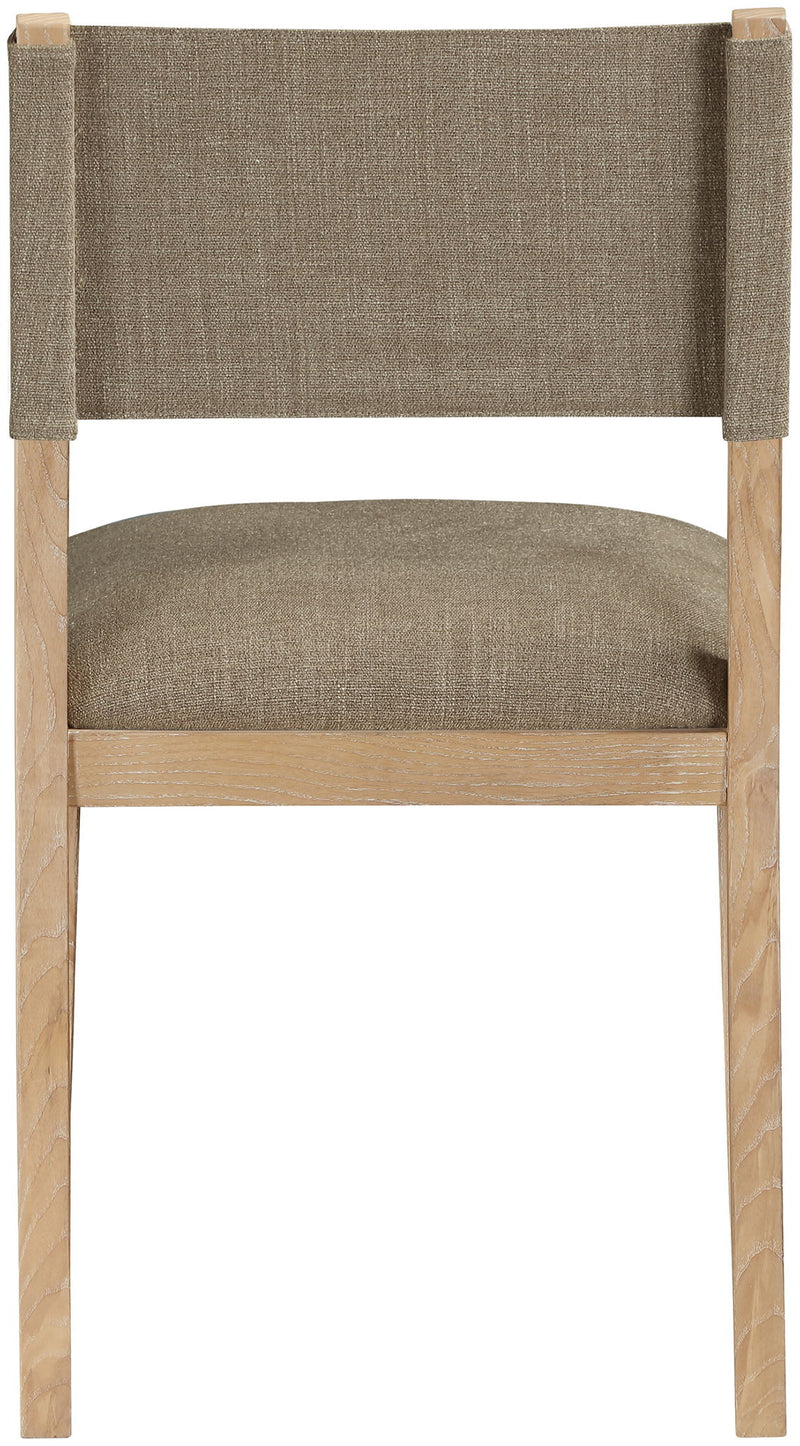 Avon - Linen Textured Performance Fabric Upholstered Dining Side Chair (Set of 2)