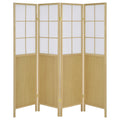 Edwards - 4-Panel Room Divider Folding Shoji Screen - Natural