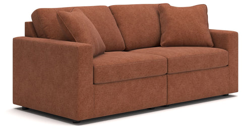 Light Brown / 2 Pc. Sectional Loveseat