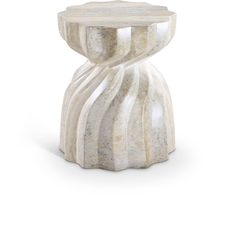 Caserta - Concrete End Table - Travertine