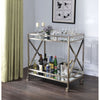Kristensen - Serving Cart - Mirrored & Antique Gold