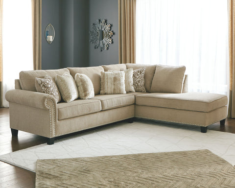 Beige / 2-Piece Sectional with Right-Arm Facing Chaise