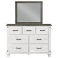 Lilith - 7-Drawer Dresser With Mirror - Distressed White