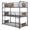 Brantley - Triple Twin Bunk Bed - Sandy Black & Dark Bronze Hand-Brushed