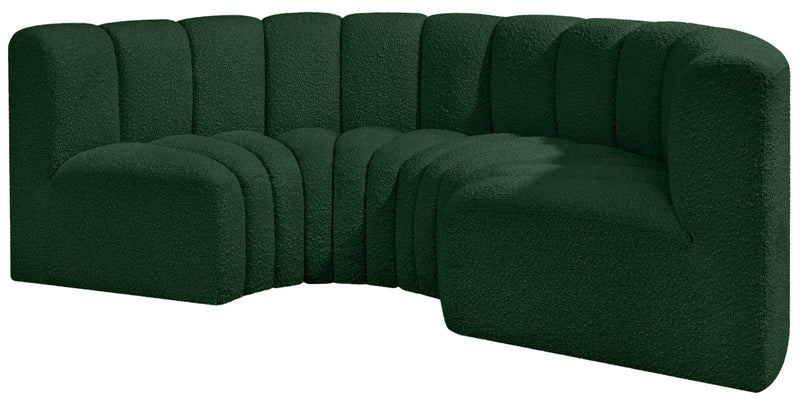 Arc - Boucle Fabric 4 Piece U-Shaped Modular Sofa
