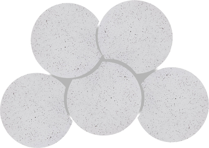 Dimple - 20" 5 Piece Modular Coffee Table - Terazzo Finish