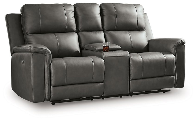 Bleckley Power Reclining Loveseat with Console