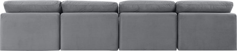 Indulge - Velvet 4 Seat Modular Armless Sofa