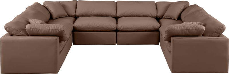 Indulge - Faux Leather 8 Piece Modular Sectional