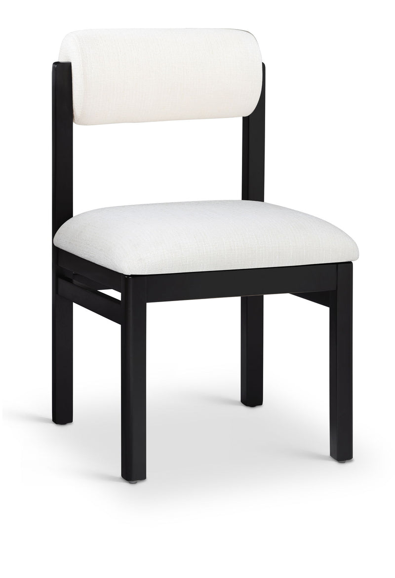 Roundhill - Fabric Dining Chair (Set of 2) - Black Frame