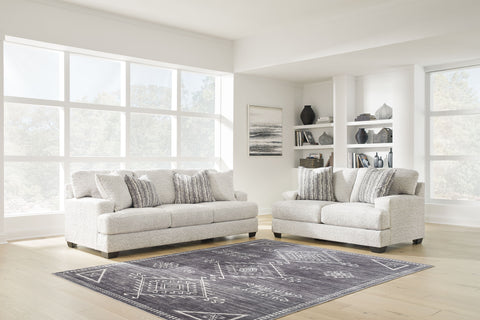 White / 2 Pc. Sofa, loveseat