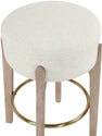 Torino - Backless Counter Stool With Brushed Natural Base (Set of 2)