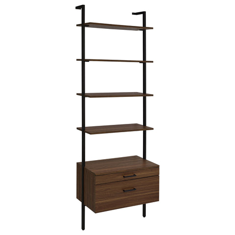 Dark Brown / 4 Shelves, 2 Drawers