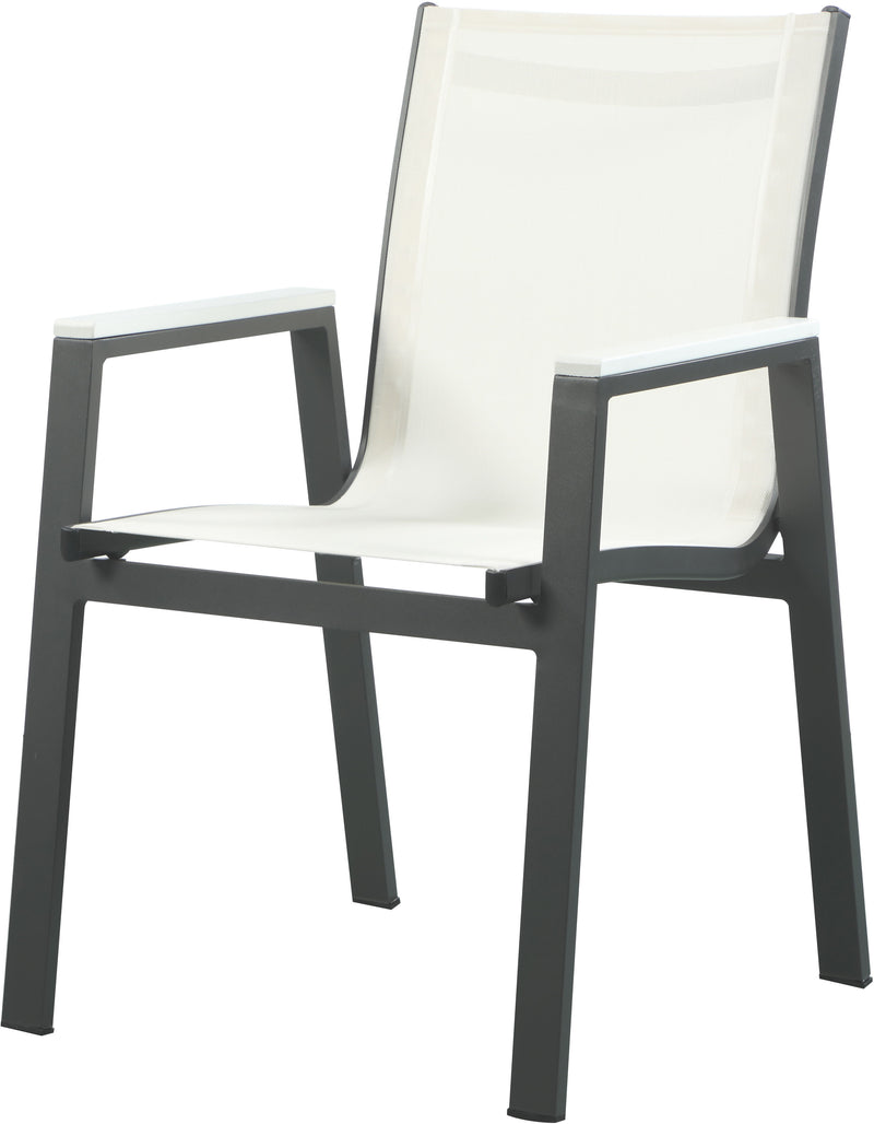 Nizuc - Outdoor Patio Dining Arm Chair With Gray Frame (Set of 2)