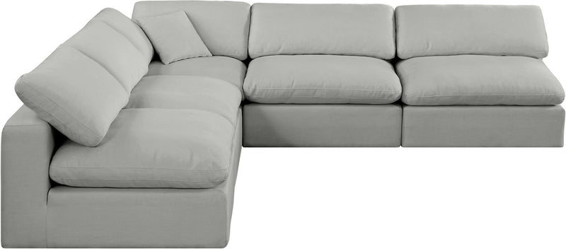 Comfy - 5 Piece Linen Modular Corner Armless Sectional