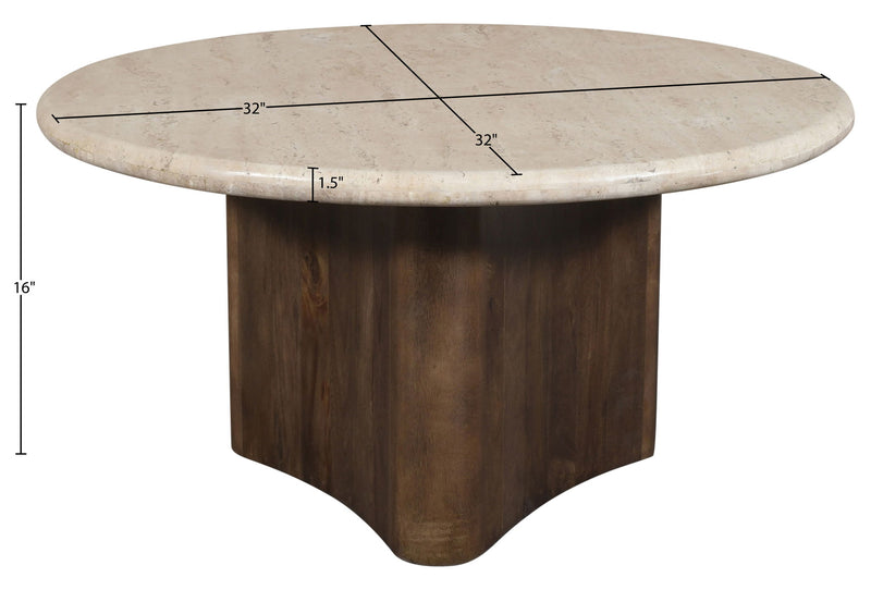 Pietra - Travertine And Mango Wood Table