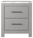 Cottonburg - Light Gray / White - Two Drawer Night Stand