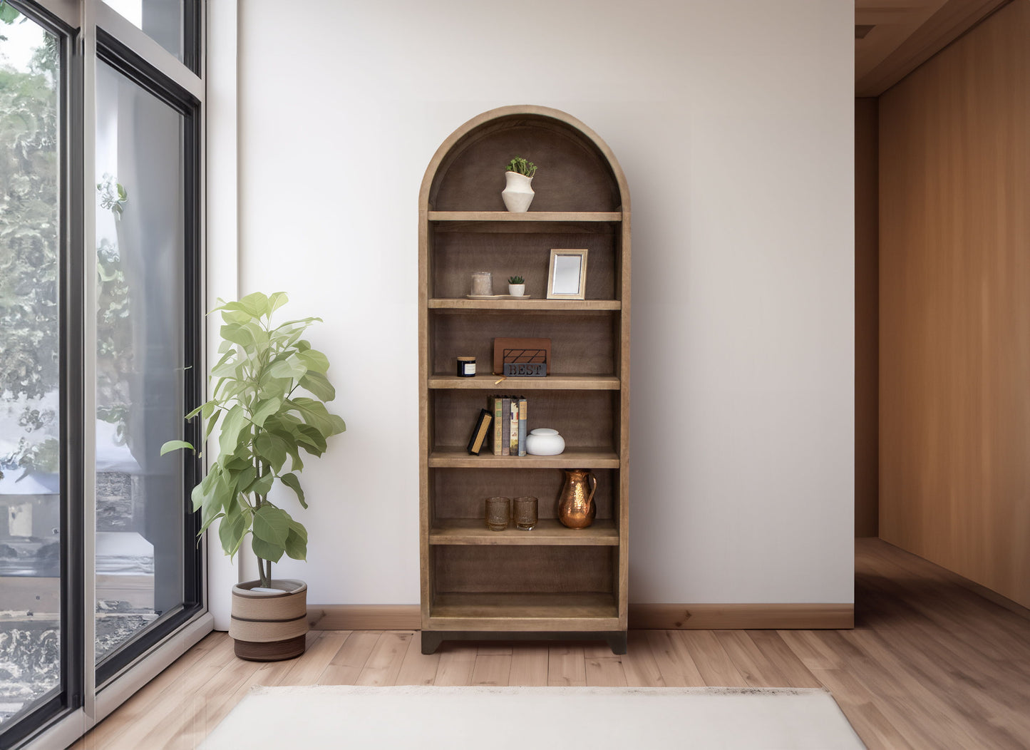 Natural Parota - Bookcase - Brown Cappuccino