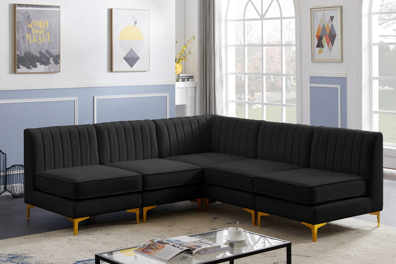 Alina - 5 Piece Armless Sectional