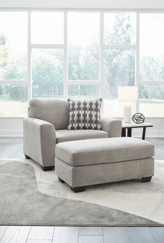 Gray / 2 Pc. Chair And A Half, Ottoman