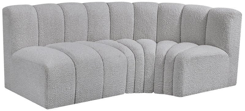 Arc - Boucle Fabric 3 Piece Sofa