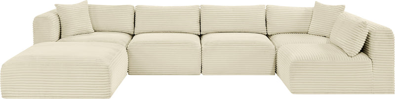 Shaggy - 6 Piece Modular U-Shaped Sectional