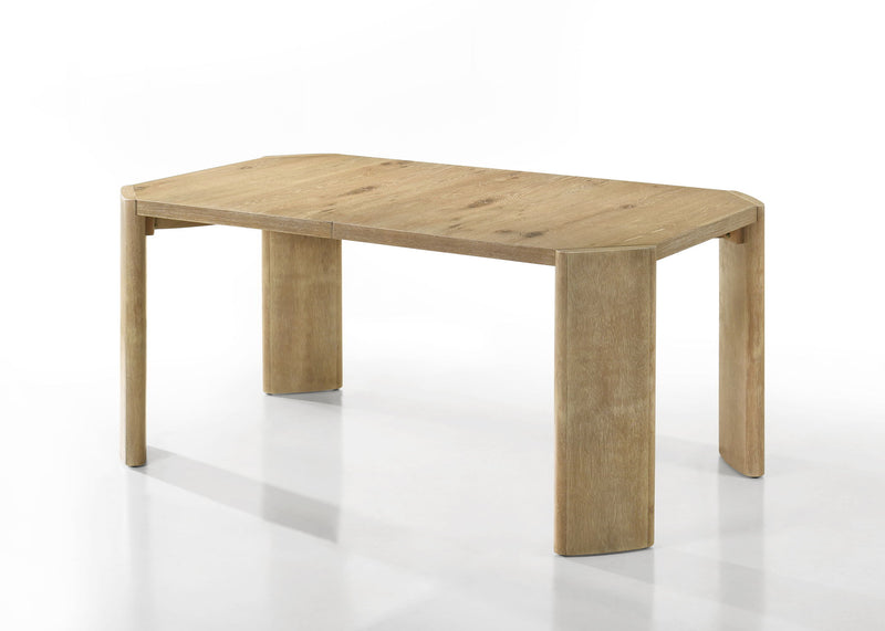 Magnus - 6 Piece Extendable Rectangular Dining Table Set With Dining Bench - Oak