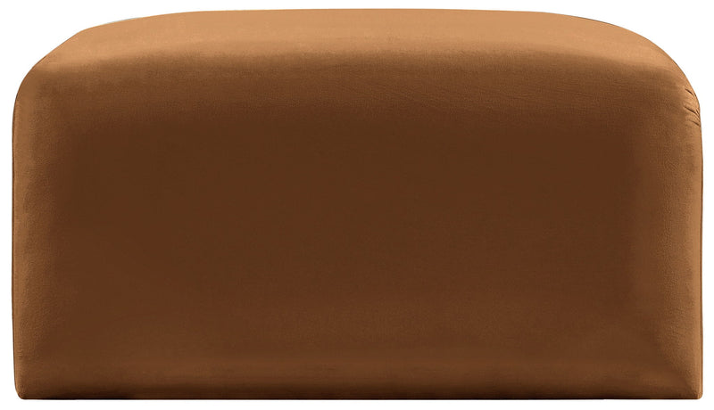 Arc - Velvet Ottoman - Saddle