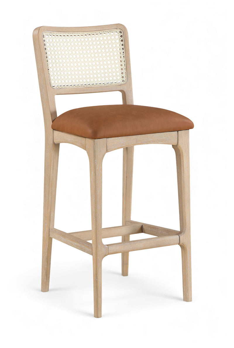 Atrium - Upholstered Bar Stool (Set of 2) - Brushed Natural Frame