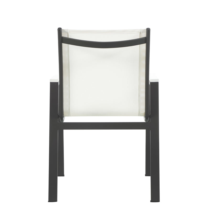 Nizuc - Outdoor Patio Dining Arm Chair With Gray Frame (Set of 2)